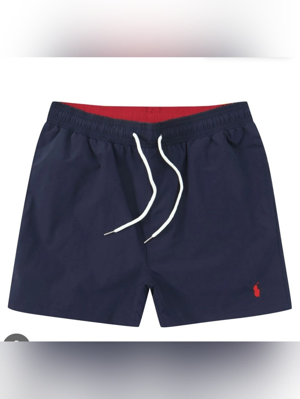 Polo by Ralph Lauren Navy Swim Trunks with Red Accents